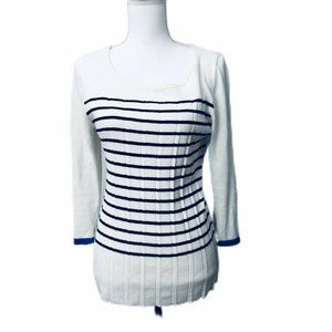 White House Black Market Striped Knit Sweater M